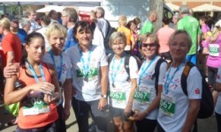 Frauen-Marathonstaffel des ASV Schlichten um Angela Hees, Christa Reinle, Margit Schlotz, Susanne Nowitzki-Grimm, Helga Gerhardt, Sina Gerhardt